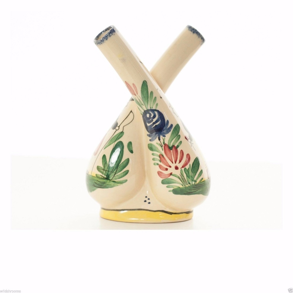 Vintage Quimper Hand Painted French oil vinegar